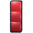 3段ブロック・メタル赤のアイコン画像