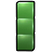 3段ブロック・メタル緑のアイコン画像