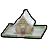 おもちゃの四角い家・雪の画像