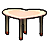 ハートテーブル小・黄のアイコン画像