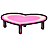 ハートテーブル大・桃のアイコン画像