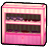 ハートの食器棚・桃の画像