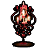 床置きシャンデリア赤のアイコン画像