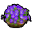花の植木鉢・紫の画像