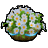 花の植木鉢・白の画像