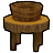 丸太のテーブルのアイコン画像