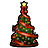 クリスマスツリー赤・庭のアイコン画像