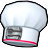 調理職人コック帽のアイコン画像