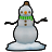 マフラーつき雪だるまのアイコン画像