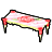 赤バラのテーブルのアイコン画像