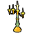 ロウソクの燭台ランプのアイコン画像