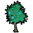 丸いランタンの木のアイコン画像
