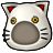 白猫のフードのアイコン画像