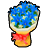 ブルーの花束の画像