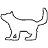 シルエット・犬・白のアイコン画像